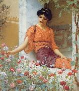 John William Godward Summer Flowers oil on canvas